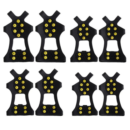 10 Stud Universal Ice Non Slip Snow Shoe Spikes Grips Cleats Crampons Winter Climbing Safety Tool Anti Cover - Shello's Creative Boutique