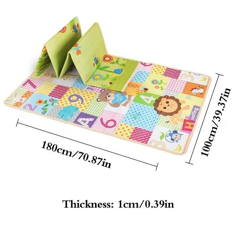 Double Sided Waterproof Play Mat With Educational Activity Surface And Non-Slip Foam Floor Pad, Christmas Halloween Thanksgiving Gift Easter Gift