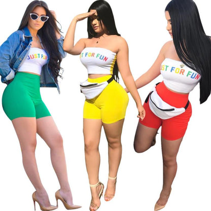 Sexy Crop Top And Shorts Two Piece Set Tracksuit Women Twotwinstyle 2 piece Sets eprolo