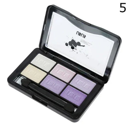 UBUB 6 Colors Roast Eye Shadow Powder Makeup Palette in Shimmer Metallic Glitter Cream Eyeshadow Palette - Shello's Creative Boutique