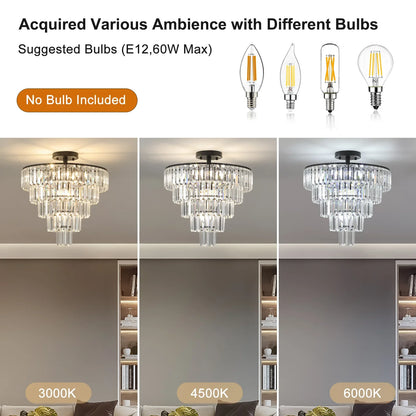 Black Large Crystal Chandelier – A Statement of Luxury & Elegance - Shello's Creative Boutique