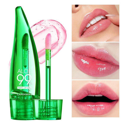 Aloe Vera Lip gloss, temperature-sensitive colour-changing lip glaze, Lip Oil - Shello's Creative Boutique