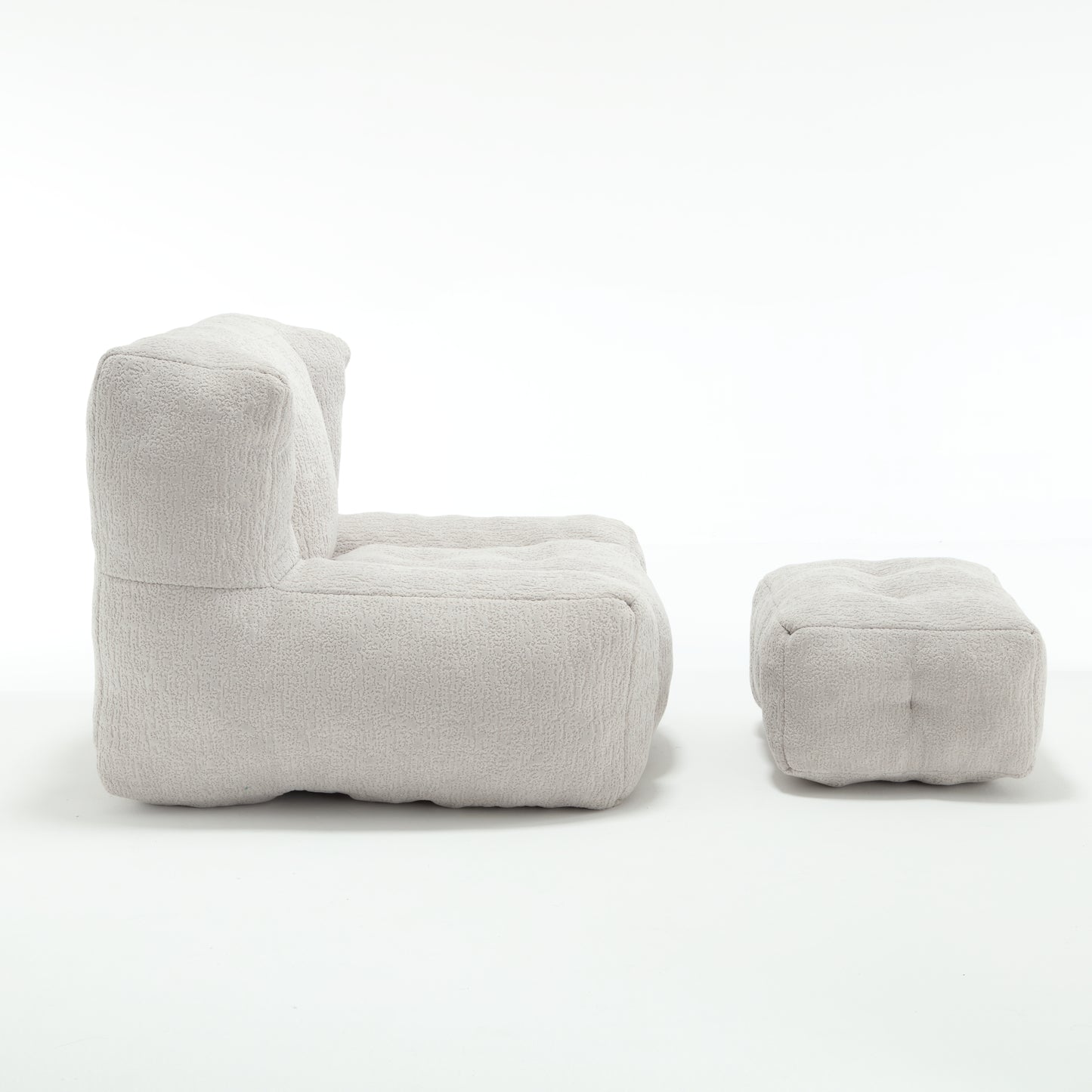 Fluffy bean bag chair Super soft couch chair with memory foam and footstool Indoor modern focus bean bag chair eprolo