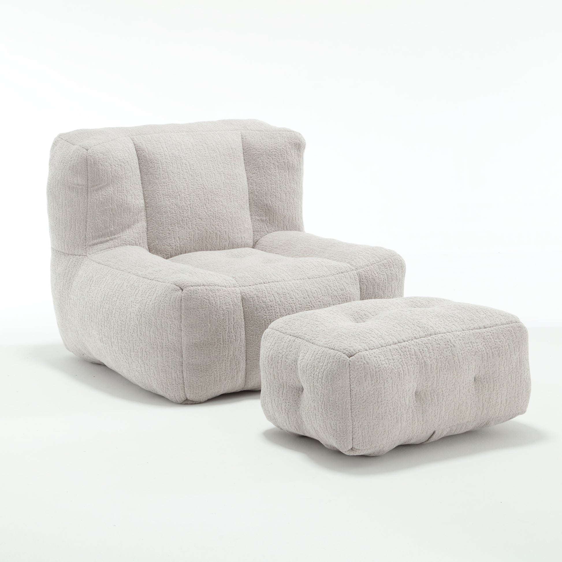 Fluffy bean bag chair Super soft couch chair with memory foam and footstool Indoor modern focus bean bag chair eprolo