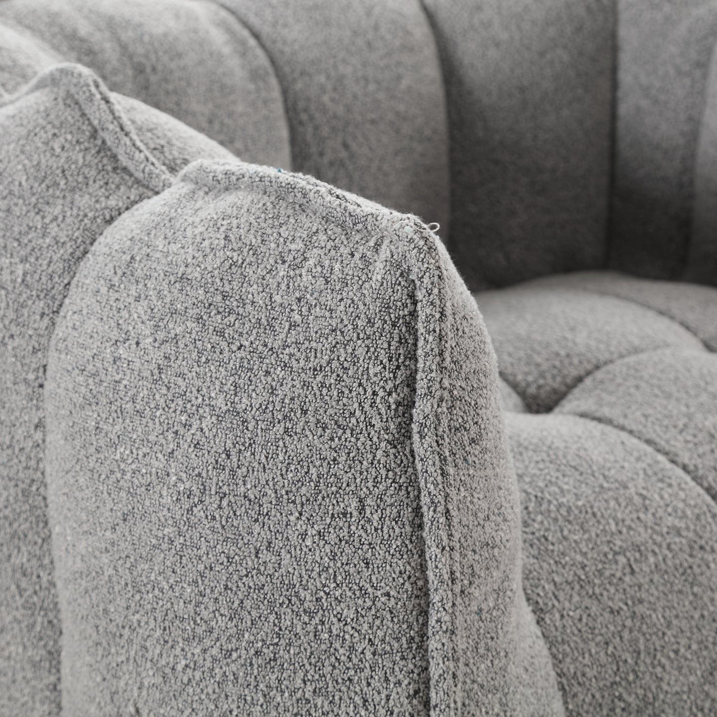 Soft Bean Bag Chair with High Resilient Foam(Chips)for living room and bedroom,Comfortable Square Lazy Sofa with Footstool eprolo