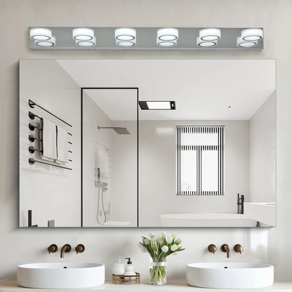 LED Modern Chrome 6-Light Vanity Lights Fixtures Over Mirror Bath Wall Lighting - Shello's Creative Boutique