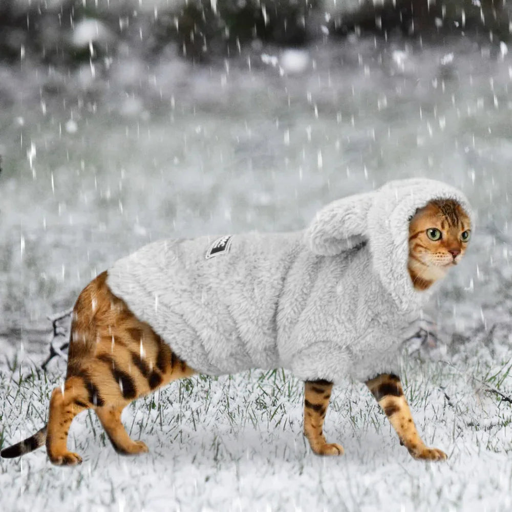 Warm Cat Clothes Winter Pet Puppy Kitten Coat Jacket For Small Medium Dogs Cats Chihuahua Yorkshire Clothing Costume Pink S-2XL - Shello's Creative Boutique