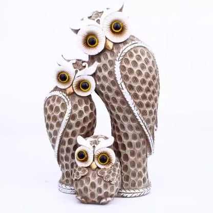 Modern minimalist three family owl animal light luxury decorations, home decor, living room, desk crafts eprolo