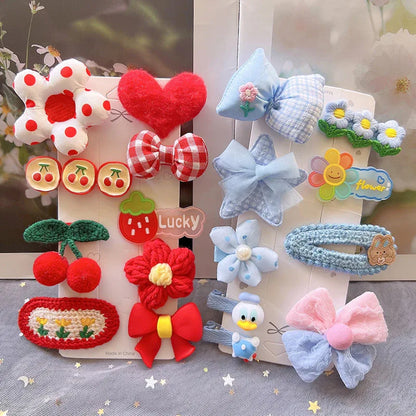 Children's Plush Hair Clip Autumn and Winter New Hair Accessories Little Girls' Hair Clip Cute Headwear - Shello's Creative Boutique