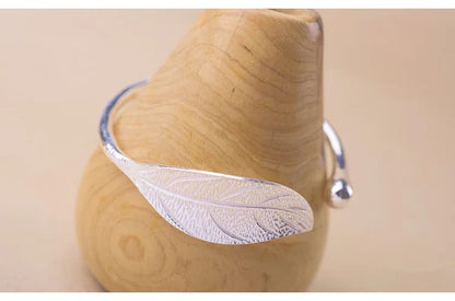 Silver Plated Leaf Charm Bracelets & Bangles For Women Wedding Adjustable Bracelet Pulseira Feminina SL206 - Shello's Creative Boutique