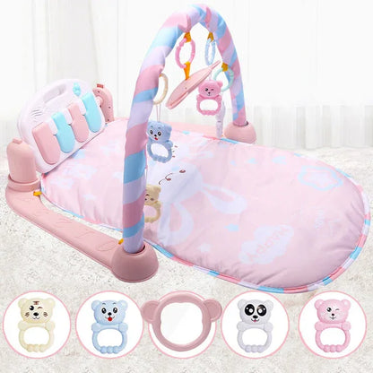 Developing Mat For Newborns Kids Playmat Baby Gym Toys Educational Musical Rugs With Keyboard Frame Hanging Rattles Mirror - Shello's Creative Boutique