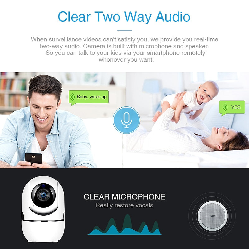 1080P Cloud IP Camera Home Security Surveillance Camera Auto Tracking Network WiFi Camera Wireless CCTV Camera eprolo
