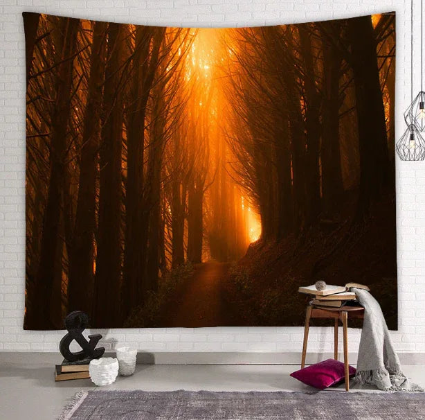 Beautiful Natural Forest Printed Large Wall Tapestry Wall Art Decor - Shello's Creative Boutique