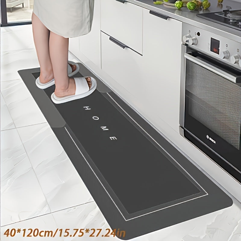 Crystal Velvet Kitchen Floor Mat - Non-Slip Oil-Absorbent Carpet for Bathroom & Living Room