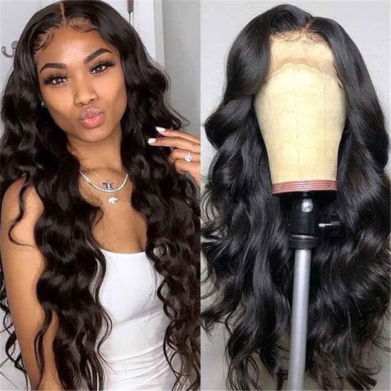 Women Synthetic Wig  European and American medium-parted long curly hair