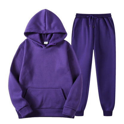 Women's Sets Oversized Hooded Running Hoodie Sport Pants Lady Suits 2 Piece Set Casual Fleece Tracksuit Winter eprolo