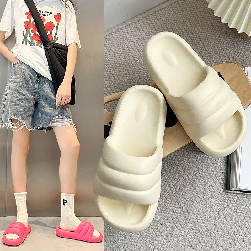 Step On Shit Slippers EVA Rubber Plastic Simple Leisure Home Men And Women Tide Slippers Flat Bottom Slippers Wear Slippers eprolo