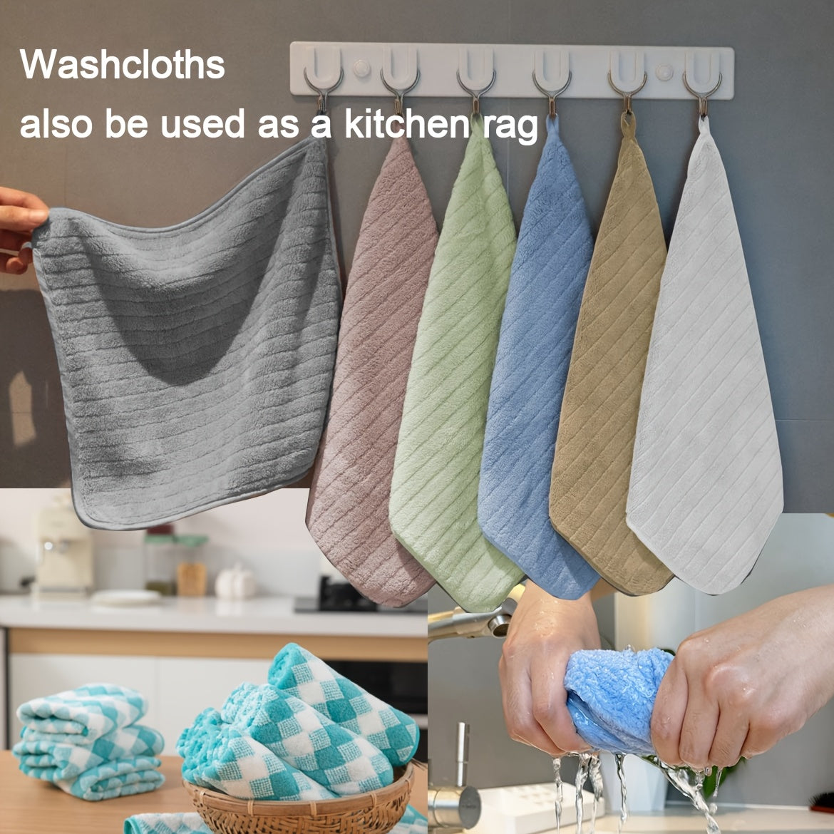 16 Piece Microfiber Bath Towel Set - Quick-Dry & Absorbent