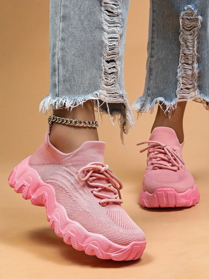 Shello's Striped Low Top Slip-On Sneakers – Round Toe, Non-Slip Fabric Sports Shoes for Women - Shello's Creative Boutique