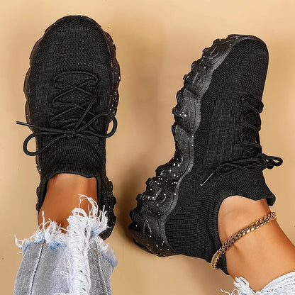Shello's Striped Low Top Slip-On Sneakers – Round Toe, Non-Slip Fabric Sports Shoes for Women - Shello's Creative Boutique