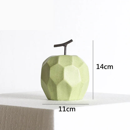 Ceramic Apple Ornaments – Modern Minimalist Fruit Decor - Shello's Creative Boutique
