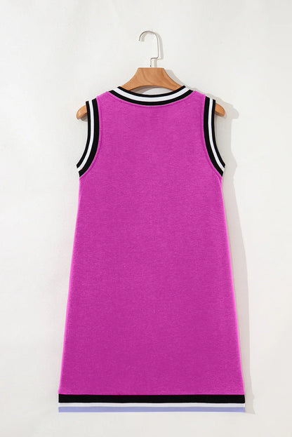Myosotis Contrast Trim V Neck Sleeveless Mini Dress - Effortless Elegance with a Modern Twist! - Shello's Creative Boutique