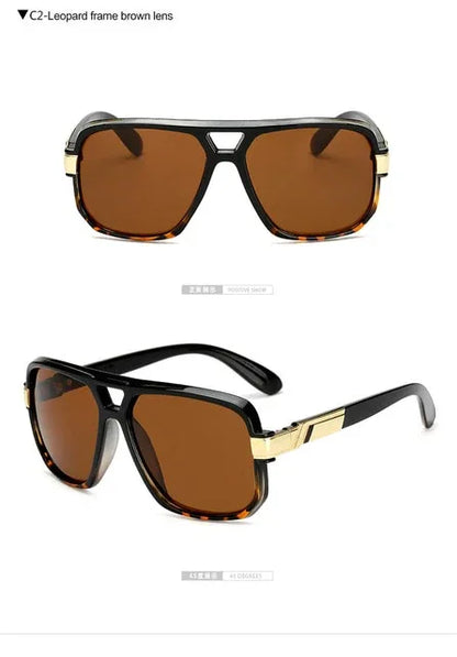 Long Keeper Square Sunglasses Men Luxury Brand Design Couple Lady Celebrity Flat Hot Women Sun Glasses Super Star Cool Eyewear - Shello's Creative Boutique