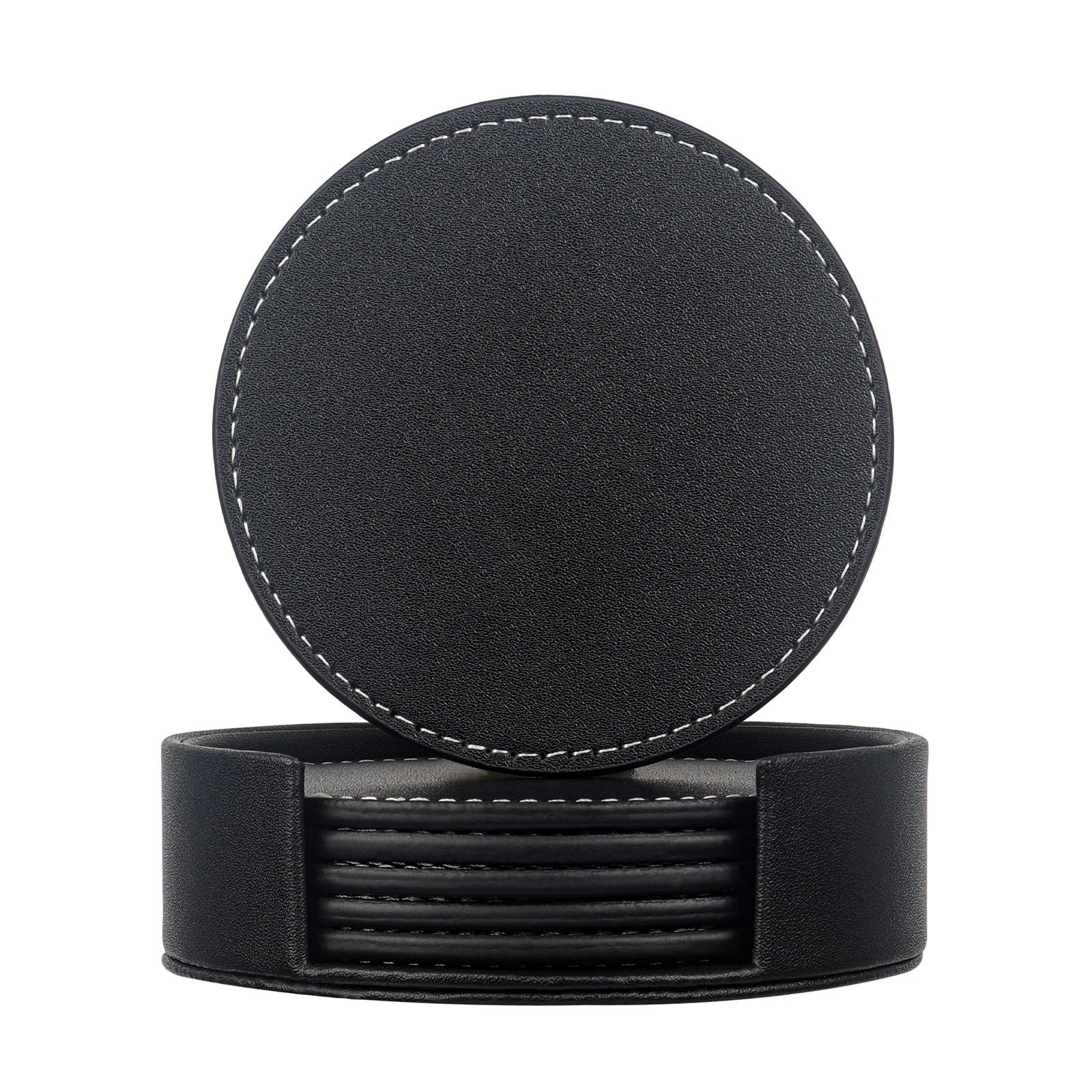 Creative PU leather coaster Exquisite insulated tea water cushion Square leather coaster eprolo