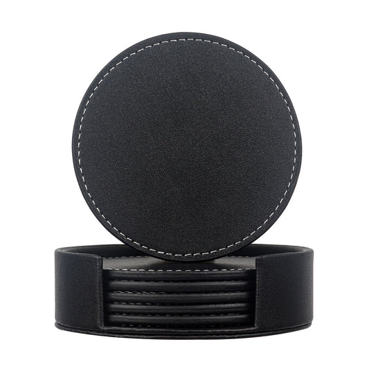 Creative PU leather coaster Exquisite insulated tea water cushion Square leather coaster eprolo