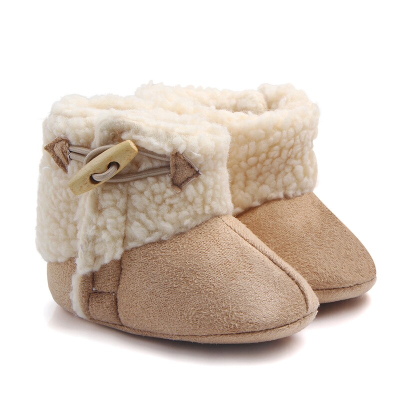Fashion Winter Baby Boots Infant Girls Boys Warm Ankle Snow Boots Toddler Fur Plush Insole Buckle Boots Shoes eprolo