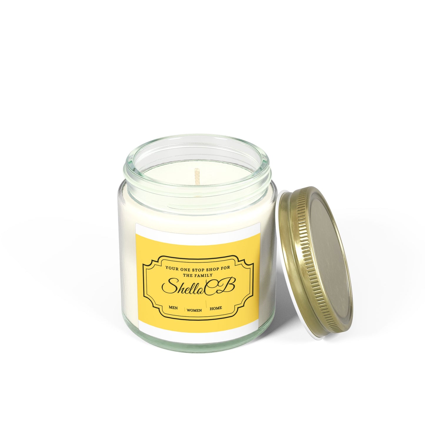 Coconut Apricot Wax Candle – Premium Hand-Poured Scented Candle with Gold Lid