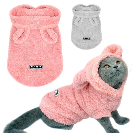 Warm Cat Clothes Winter Pet Puppy Kitten Coat Jacket For Small Medium Dogs Cats Chihuahua Yorkshire Clothing Costume Pink S-2XL - Shello's Creative Boutique