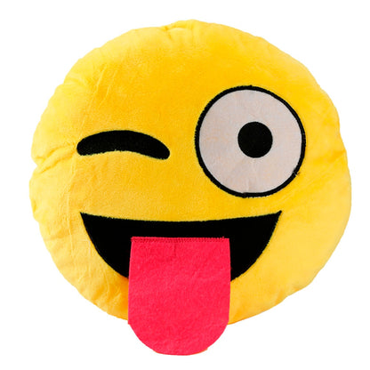 Adorable Emoji Face Pillow - 30cm Round Cushion for Kids & Adults