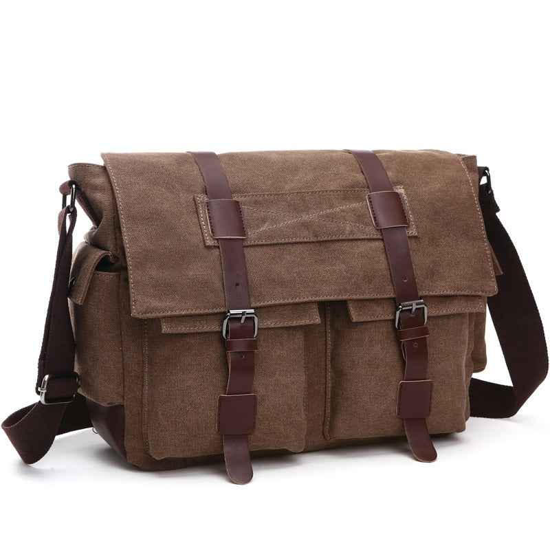 Men Business Messenger Shoulder Bag Vintage Crossbody Pack