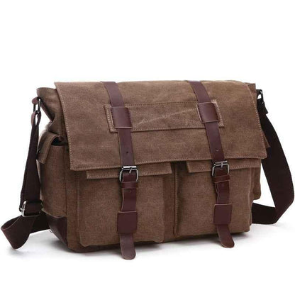 Men Business Messenger Bag Vintage Crossbody Shoulder Pack - Shello's Creative Boutique