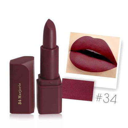 MISS ROSE Matte Waterproof Lipstick for Long-Lasting Nutritious Lips Makeup - Shello's Creative Boutique