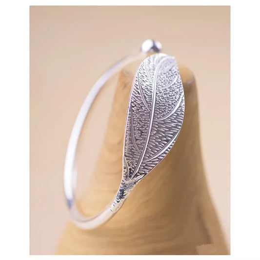 Silver Plated Leaf Charm Bracelets & Bangles For Women Wedding Adjustable Bracelet Pulseira Feminina SL206 - Shello's Creative Boutique