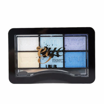 UBUB 6 Colors Roast Eye Shadow Powder Makeup Palette in Shimmer Metallic Glitter Cream Eyeshadow Palette - Shello's Creative Boutique