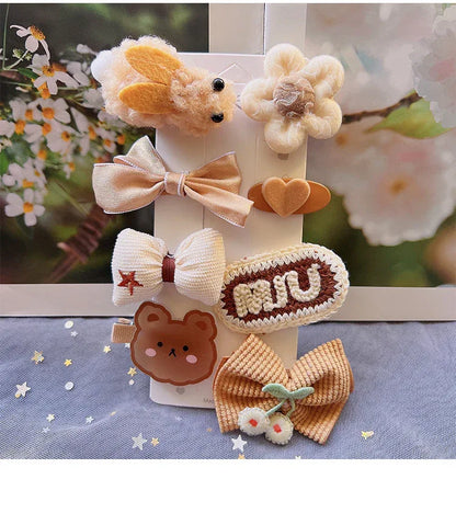 Children's Plush Hair Clip Autumn and Winter New Hair Accessories Little Girls' Hair Clip Cute Headwear - Shello's Creative Boutique