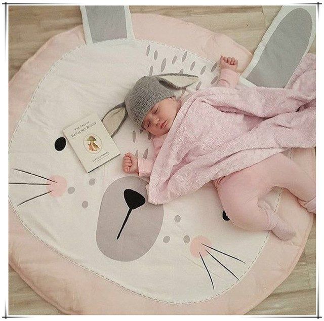 90CM Kids Play Game Mats Round Carpet Rugs Mat Cotton Swan Crawling Blanket Floor Carpet Toys Room Decoration INS Baby Gifts Shello Creative Boutique