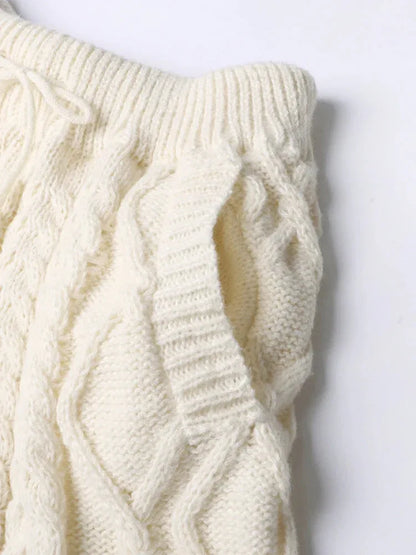 Solid Knit 2-Piece Set - Turtleneck Sweater & High Waist Shorts - Shello's Creative Boutique