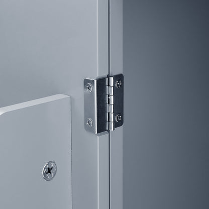 Bathroom floor storage cabinet, bathroom storage cabinet, 4-door independent cabinet, adjustable shelf, adaptive shelf, gray eprolo