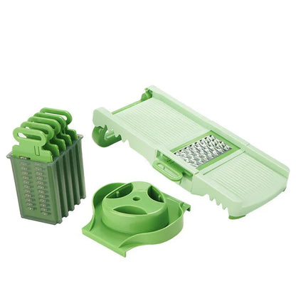 5-IN-1 BL ADE BOX INTEGRATED STORAGE Fruit Chopper Slicer Dicer Cutter Grinder Set Vegetable Processor Slicer Cutter - Shello's Creative Boutique