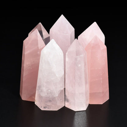 1PC Large Natural Pink Rose Quartz Point – Healing Crystal for Home & Spiritual Decor