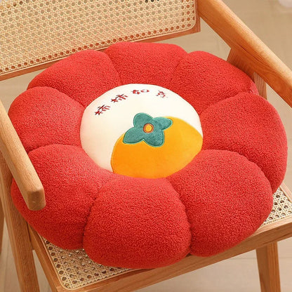 New Pumpkin Cushion Color Contrast Persimmon Ruyi Putuan Home Sofa Decoration Soft Cushion - Shello's Creative Boutique