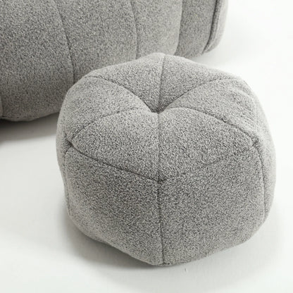 Soft Bean Bag Chair with High Resilient Foam Comfortable Square Lazy Sofa with Footstool - Shello's Creative Boutique