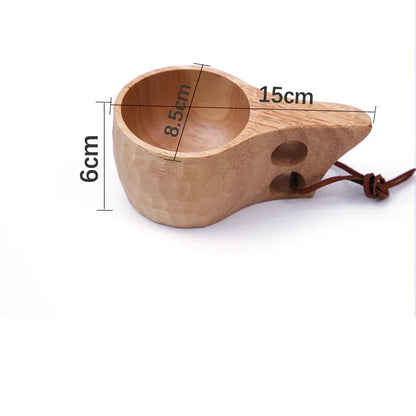 Nordic Cup Rubber Wood Coffee Cup Creative Tea Cup Wood Water Cup Handy Cup Wood Cup - Shello's Creative Boutique