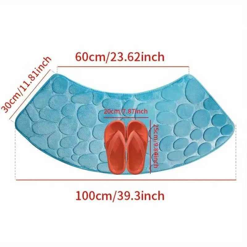 fan-shaped bathroom floor mat - Shello's Creative Boutique