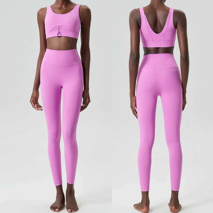 Eprolo Yoga Clothing Set: Cross-Border Zippered Women's Activewear - Shello's Creative Boutique