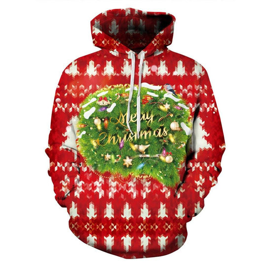 Christmas Tree Print Hooded Sweatshirts for Men Women Shello Creative Boutique